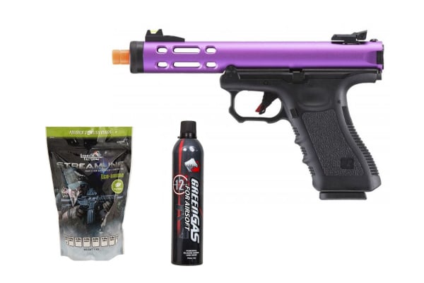 Gassed Up Player Package #2 ft. WE Tech Galaxy G Series Gas Blowback Airsoft Pistol ( Purple )