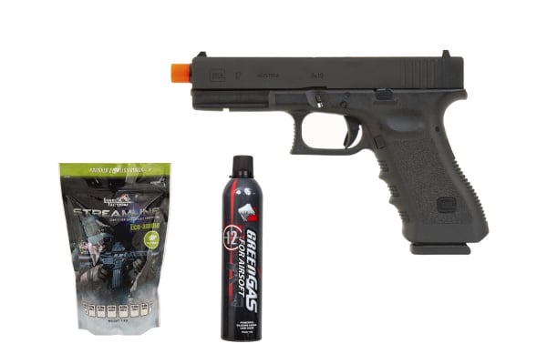 Gassed Up Player Package #26 ft. Elite Force GLOCK 17 Gen 3 Gas Blow Back Airsoft Pistol ( Black )