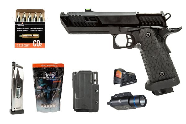 KLI Hicapa Baba Yaga 2 CO2 Blowback Airsoft Pistol Field Ready Combo V25