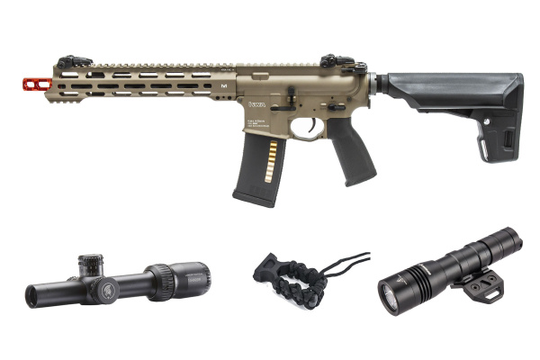 KWA Ronin T10 RM4 3.0 Electric Recoil Airsoft Rifle Field Ready Combo (Flat Dark Earth)