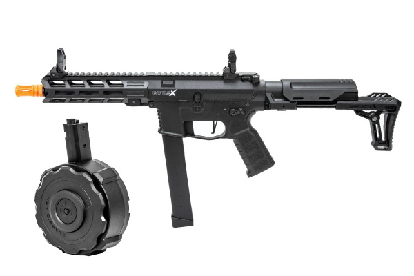 Lancer Tactical Gen 2 9mm Battle CQB Carbine Airsoft AEG Drum Package