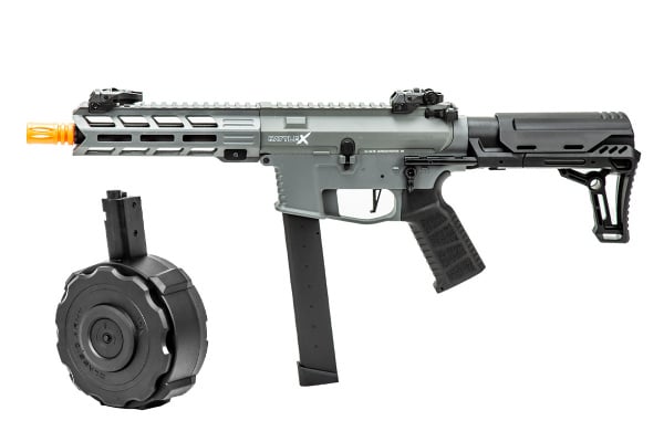 Lancer Tactical Gen 2 9mm Battle CQB Carbine Airsoft AEG Drum Package (Grey)