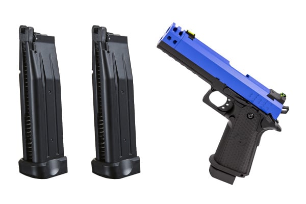 Raven HEX-Comp Full Metal GBB Hi-Capa Magazine Combo (Black/Blue)