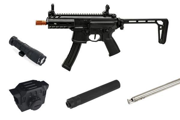 SIG Sauer ProForce Sportline MPX-K Airsoft AEG SMG Field Ready Combo V3 (Black)