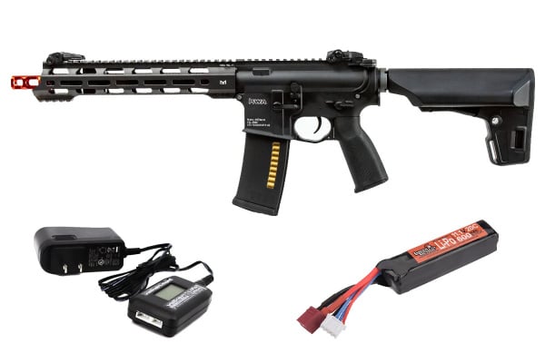 KWA Ronin T10 RM4 3.0 Electric Recoil Airsoft Rifle Battery & Charger Combo (Black)