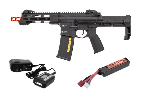 KWA Ronin T6 AEG Airsoft Rifle Battery & Charger Combo ( Black )