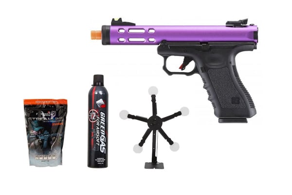 Texas Star Challenge Package #12 ft. WE Tech Galaxy G Series Gas Blowback Airsoft Pistol ( Purple )