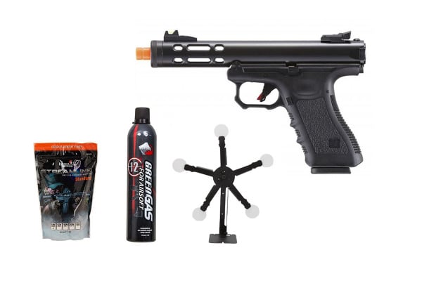 Texas Star Challenge Package #9 ft. WE Tech Galaxy G Series Gas Blowback Airsoft Pistol ( Black )